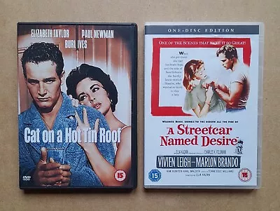 Tennesse Williams - Cat On A Hot Tin Roof / A Streetcar Named Desire - 2 Films • £4.99