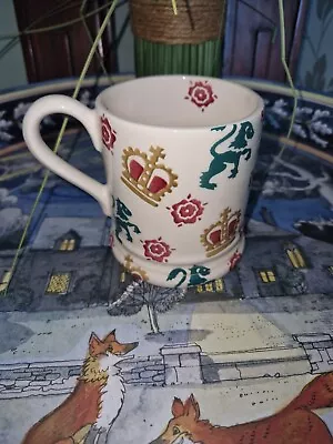 £21 • Buy EMMA BRIDGEWATER ELIZABETH II QUEEN CROWN & ROSE 1/2 PINT MUG - 1st, NEW