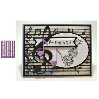 £5.10 • Buy Musical Notes Background Metal Cutting Dies Scrapbook Embossing Card Paper Craft
