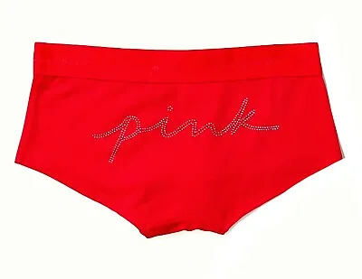 $7 • Buy Victoria's Secret LOVE PINK Logo Boy Shorts Shortie Panties L. *1 Buy3ShipFree