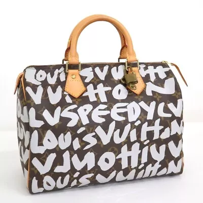 Louis Vuitton Speedy 30 Monogram Graffiti Boston Bag Arjan M92195 • £2070.21