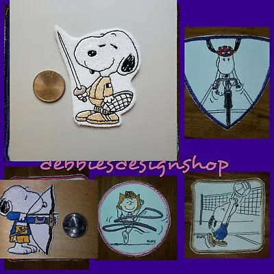 Peanuts Snoopy Iron On Patches-Archery Cyling Gymnastics Fencing & Volleyball • $7.99