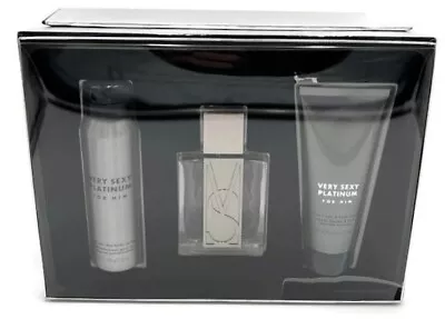 Victoria's Secret Very Sexy Platinum For Him Cologne Deodorant Wash Gift Set 3PC • $110