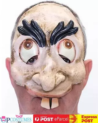 Happy Face Comedy Clown Funny Face Mask Halloween Costume Accessory • $16.45