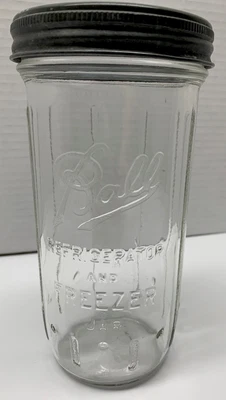 $16.49 • Buy Vintage Ball Refrigerator Freezer Glass Canning Jar Zinc  Cap 22oz.