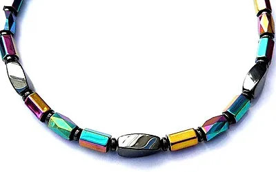 Men’s Women’s 100% Magnetic Hematite Powerful Bracelet Anklet Necklace RAINBOW • $34.99