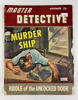 Master Detective Magazine November 1943 Vintage True Crime Stories Pulp • $14.99