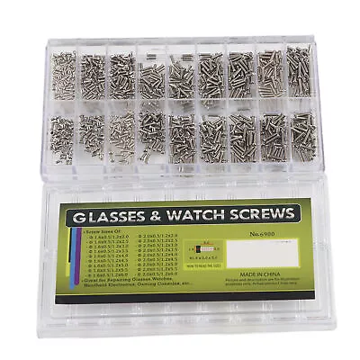 $18.62 • Buy 1800pcs/box Stainless Steel Glasses Sunglasses Spectacles Watch Mini Screws EOB
