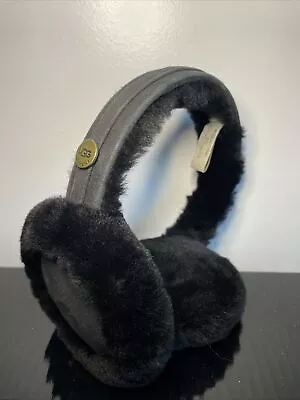UGG Women’s Ear Muffs One Size Black Faux Fur Headband • £38