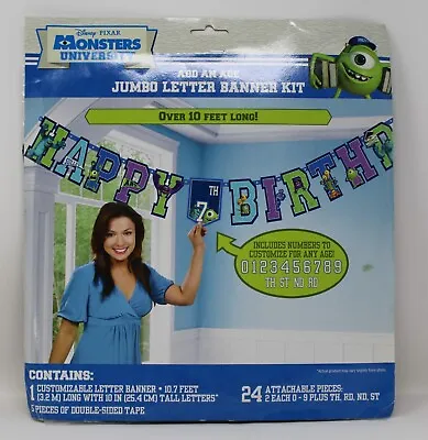 Monster's Inc. Birthday Banner - Changeable Age - In Package - Pixar - Disney • $15.55