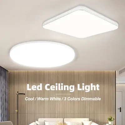 Round Oyster LED Ceiling Light Square Downlight Cool/Warm/Color Dimmable 12-56W • $18.99