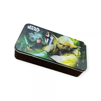 Star Wars 2014 Tin Metal Pencil Box Container Storage Rectangular Yoda • $6.25