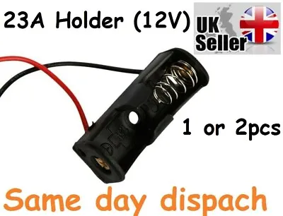 1 Or 2pcs 23a A23 Battery Holder 23A/A23 Battery (12V) Clip Holder Box Case UK • £2.94