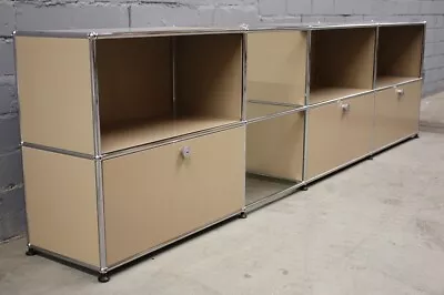 USM Haller Sideboard 275m With 8 Compartments And 3 Flaps Beige Shelf 3x • £2400.58