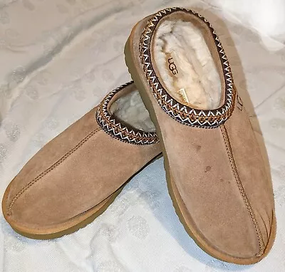 UGG TASMAN Slippers Chestnut Mens 12 Brown Tan Classic Suede Sheepskin Shoes A+! • $73.63