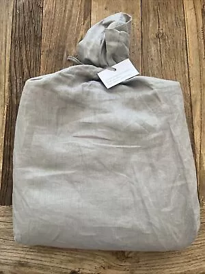 Restoration Hardware Italian Heritage Washed Linen Duvet Cover Queen Fog NWT • $299