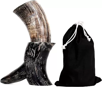 Viking Drinking Horn Mug Beer Mug For Men Ale Horn Mugs For Christmas Gift Men • $33.29