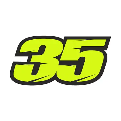 SW A Gloss Laminate Sticker Of The Number 35 For Rider Cal Crutchlow Medium Pair • £5.40