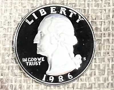 1986-S Proof Washington Quarter Choice Lustrous From Original Set CAMEO • $1.84