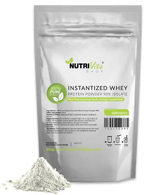 2lb 100% Pure Organic Instantized Whey Protein Isolate 90% Unflavored • $39.95