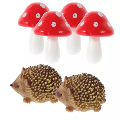  Resin Hedgehog Mushroom Fairy House Accessories Micro Landscape Mushrooms • £6.99
