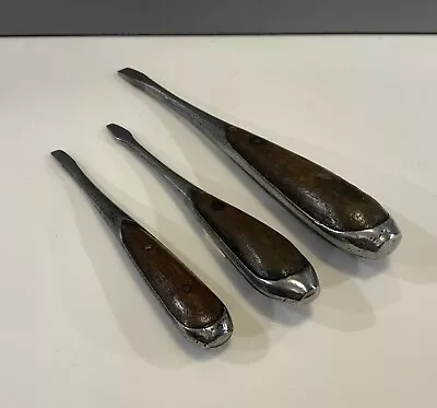 3 Vintage Perfect Pattern Screwdrivers 5 1/2” 6” & 8” Inch • $15.54