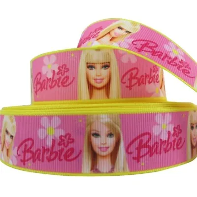 2 Metre Pink Barbie Ribbon Size 1 Inch Hair Bows Headbands Crafts Card Making • £1.40