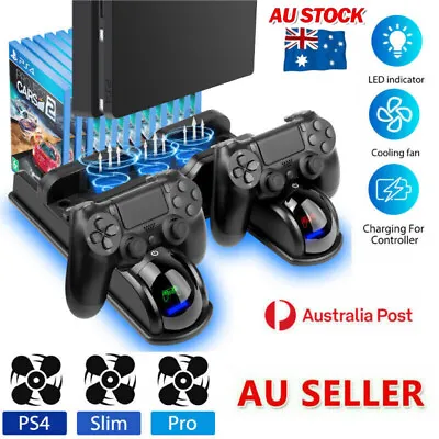 $44.99 • Buy PS4 Stand Cooling Fan Station For Playstation 4/PS4 Slim/PS4 Pro Vertical EXT AU
