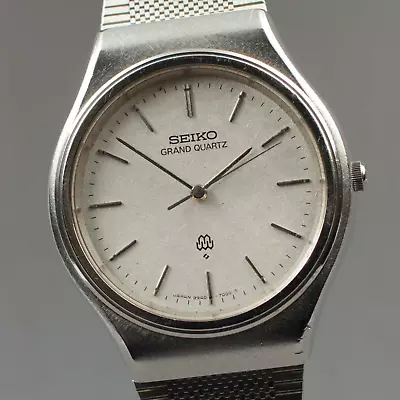 Exc+5 SEIKO GRAND QUARTZ 9940-7000 Vintage Men's Watch Silver Used In From JAPAN • $339