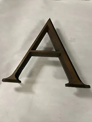 Vtg Or Antique Letter A- Building Marquee Sign Beautiful Cast Bronze Brass • $150