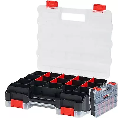 £10.69 • Buy Dekton Jumbo 34 Double Sided Compartment Box Storage Tool Organiser Case