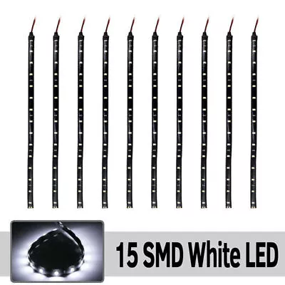 8x White 15LED 30cm Car Auto Grill Flexible Waterproof Strip Light SMD 12V Sales • $10.38