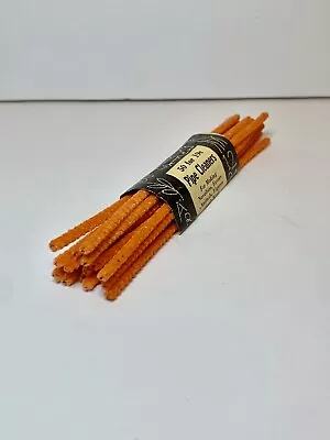 TRUE MCM Vintage ORANGE Soft Chenille Craft Stems B.J. Long Pipe Cleaners NOS • $9.75