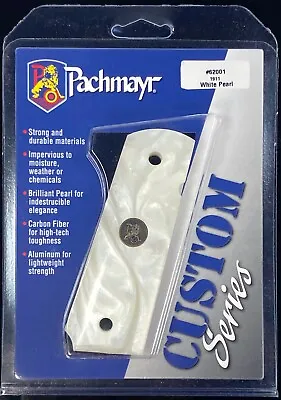 Pachmayr 1911 Gov't Custom Series Brilliant White Pearl Grips - 62001 • $29.99