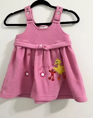 Sesame Street Toddler Girls Pink Dress Elmo And Big Bird Size 4T • $36