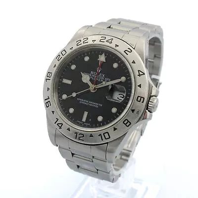 Rolex Explorer II GMT Ref 16570 40mm S/S Black Dial Auto Mens Wristwatch W25-1 • $5100