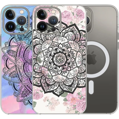 $39.95 • Buy Magsafe Cover Case Cute Mandala Flower Marble Pattern Colours Queen Girl Sign