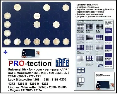 Coin Trays 35 Round Compartments 325mm Blue Safe 191 +194 Protective Slip Pro • £10.19
