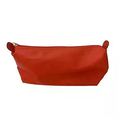 Melie Bianco Orange Oversized Pouch Bag Or Cosmetics Case • $20