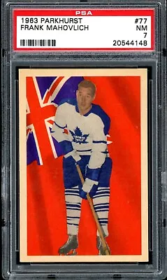 1963-64 PARKHURST NHL Hockey 77 Frank Mahovlich HOF PSA 7 NM Toronto Maple Leafs • $169.99