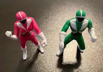 2000 Lot Of 2 McDonald's Power Rangers Lightspeed Rescue Figure’s Pink Green • $4.70