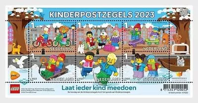 Netherlands 2023 Child Welfare Lego Semi Postal Surcharge Souvenir Sheet 5 Stamp • $16.76