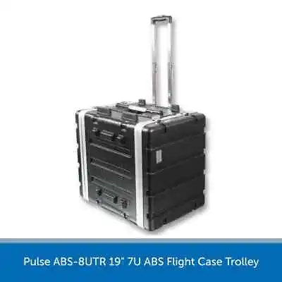 Pulse 19  ABS Rack Flight Case Trolley With Wheels 7U Equipment Rack Gig Gear • £158