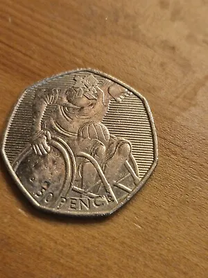 2011   50p Coin  London Olympic 2012 WHEELCHAIR RUGBY • £4