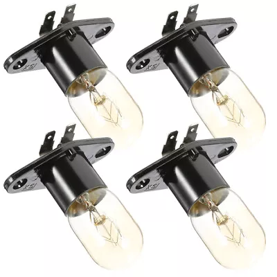 4x Microwave Bulb Lamp 240V 25W W/ Right Angle Connector Replacement • £9.19