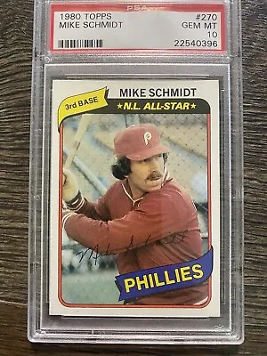 1980 Topps Mike Schmidt PSA 10 • $206