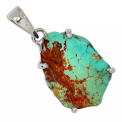 Natural Mexican Turquoise 925 Sterling Silver Pendant Jewelry ALLP-24544 • $13.99