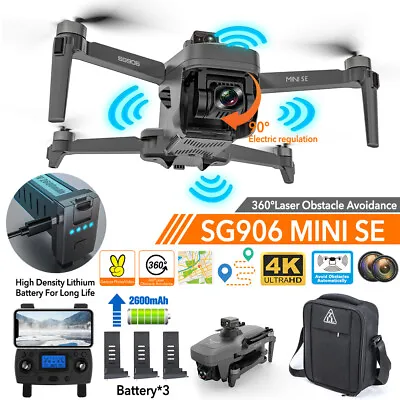 $202.89 • Buy Drone With HD 4K Camera 5G WiFi GPS RC Drones Brushless 360° Obstacle Avoidance