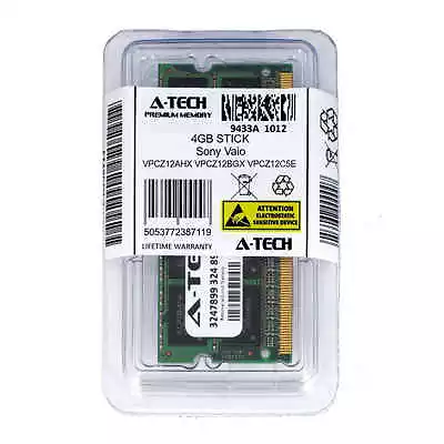 4GB SODIMM Sony VPCZ12AHX VPCZ12BGX VPCZ12C5E VPCZ12CGX PC3-8500 Ram Memory • $14.99