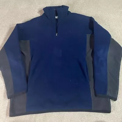 Vintage Nike Jacket Mens Extra Large XL Blue Fleece Heavyweight Y2K Grey Tag • $54.90